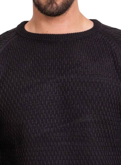 Black - Design p00183 BS - Round Pullover - Khotwh